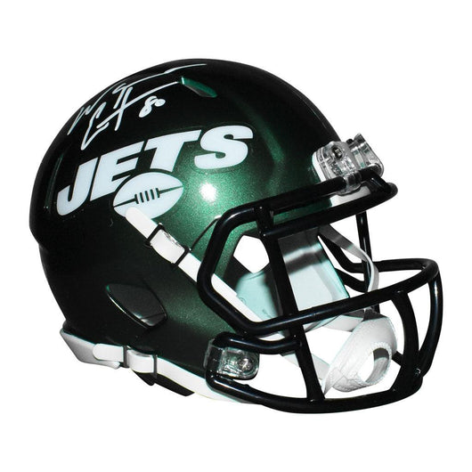 Wayne Chrebet Signed New York Jets Speed Mini Replica Green Football Helmet (Beckett)