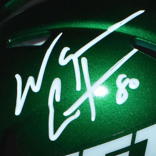 Wayne Chrebet Signed New York Jets Speed Mini Replica Green Football Helmet (Beckett)
