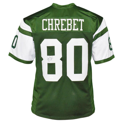 Wayne Chrebet Signed New York Pro Green Football Jersey (Beckett)