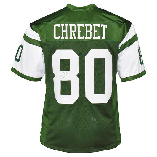 Wayne Chrebet Signed New York Pro Green Football Jersey (Beckett)