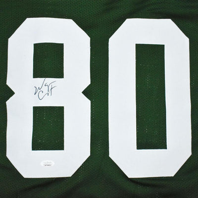 Wayne Chrebet Signed New York Pro Green Football Jersey (Beckett)