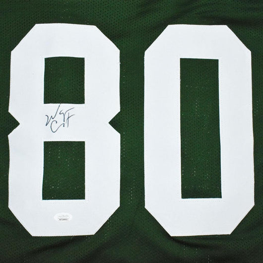 Wayne Chrebet Signed New York Pro Green Football Jersey (Beckett)
