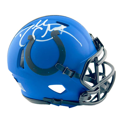 Dallas Clark Signed Indianapolis Colts Rave Mini Football Helmet (Beckett)