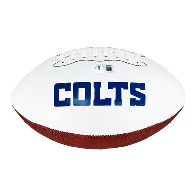 Dallas Clark Signed Indianapolis Colts Official NFL Team Logo Football (Beckett)