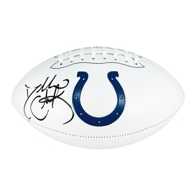 Dallas Clark Signed Indianapolis Colts Official NFL Team Logo Football (Beckett)