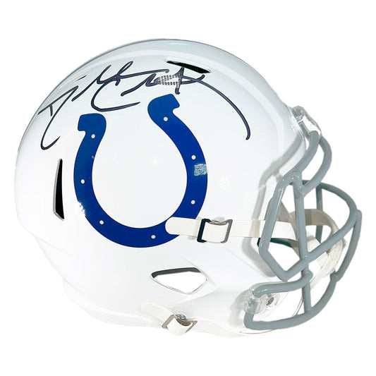 Dallas Clark Signed Indianapolis Colts Speed Full-Size Replica Football Helmet (Beckett)