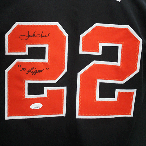 Jack Clark Autographed San Francisco Pro Style Baseball Jersey Black (JSA) "The Ripper" Inscription Included