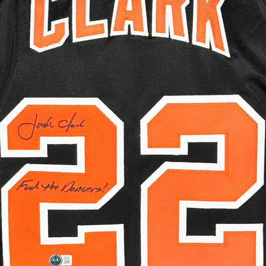 Jack Clark Signed F*** the Dodgers Inscription San Francisco Black Baseball Jersey (Beckett)
