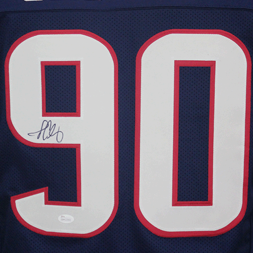Jadeveon Clowney Signed Houston Football Jersey Navy (JSA)
