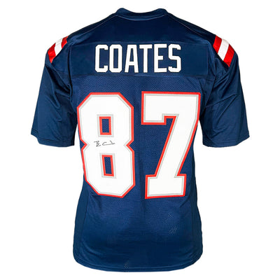 Ben Coates Signed New England Navy Football Jersey (JSA)
