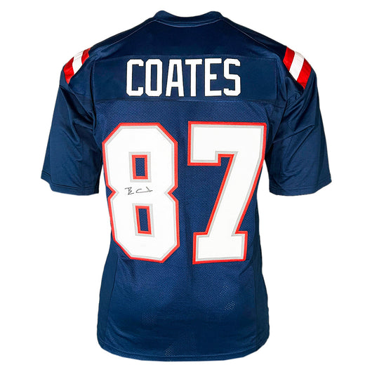 Ben Coates Signed New England Navy Football Jersey (JSA)