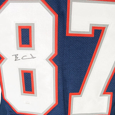 Ben Coates Signed New England Navy Football Jersey (JSA)