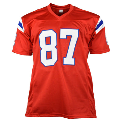 Ben Coates Signed New England Red Football Jersey (JSA)