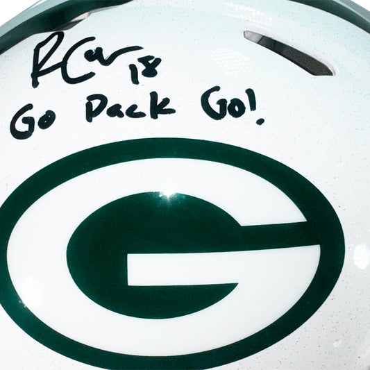 Randall Cobb Signed Go Pack Go! Inscription Green Bay Packers Alt 2024 Authentic Speed Full-Size Football Helmet (JSA)