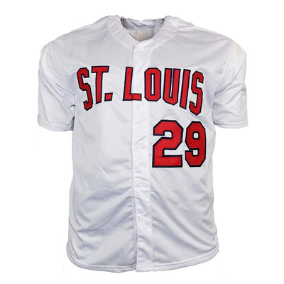 Vince Coleman Signed St Louis White Baseball Jersey (JSA)