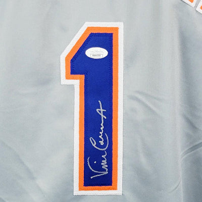 Vince Coleman Signed New York Grey Baseball Jersey (JSA)