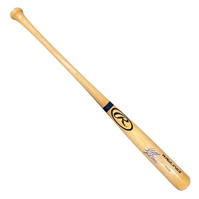 Bartolo Colon Signed Big Sexy Inscription Rawlings Pro Blonde Blue Ring Baseball Bat (JSA)