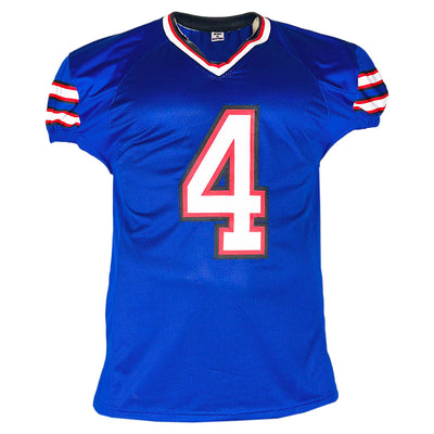 James Cook Signed Buffalo Blue Game Style Football Jersey (JSA)