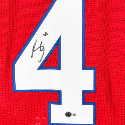 James Cook Signed Buffalo Red Football Jersey (Beckett)