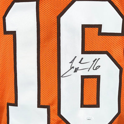 Josh Cribbs Signed Cleveland Orange Football Jersey (JSA)