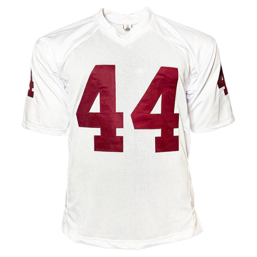 John David Crow Signed 57 Heisman Inscription Texas A&M College White Football Jersey (JSA)