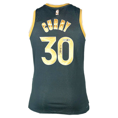 Steph Curry Signed Authentic Golden State Warriors Black Nike Select Series - Large Basketball Jersey (Beckett)