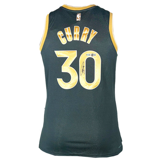 Steph Curry Signed Authentic Golden State Warriors Black Nike Select Series - Large Basketball Jersey (Beckett)