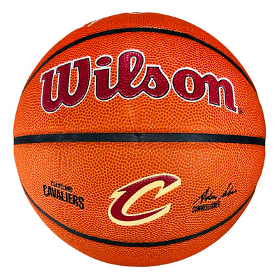 Brad Daugherty Signed Cleveland Cavaliers Wilson NBA Team Logo Basketball (JSA)