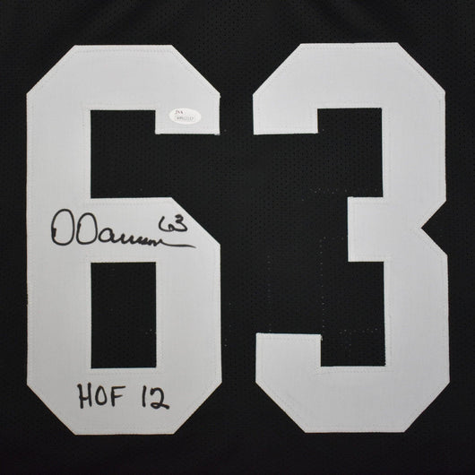 Dermontti Dawson Signed Pro-Edition Black Football Jersey (JSA) HOF '12 Inscription