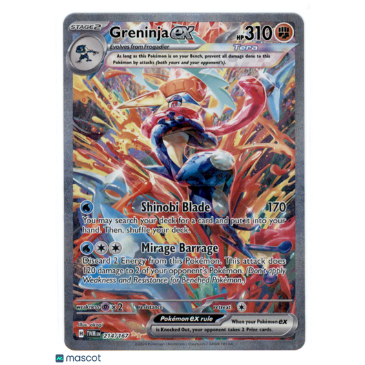 2024 Twilight Masquerade Greninja EX #214/167 SAR