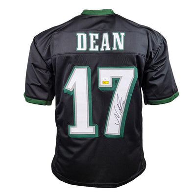 Nakobe Dean Signed Philadelphia Black Football Jersey (JSA)
