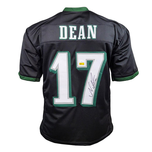 Nakobe Dean Signed Philadelphia Black Football Jersey (JSA)
