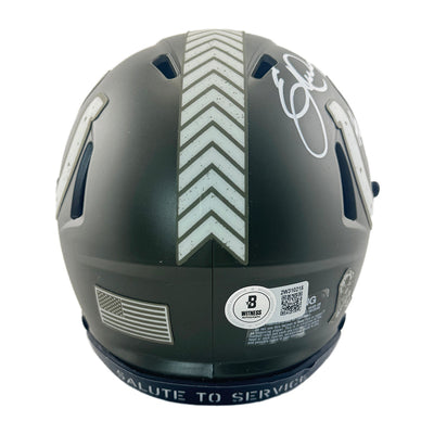 Eric Dickerson Signed HOF 99 Inscription Indianapolis Colts Salute to Service Mini Football Helmet (Beckett)