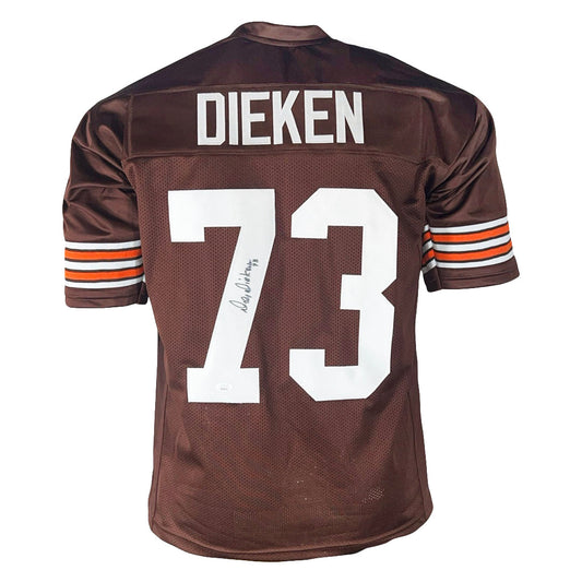 Doug Dieken Signed Cleveland Brown Football Jersey (JSA)