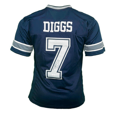 Trevon Diggs Signed Navy Pro Edition Football Jersey (JSA)