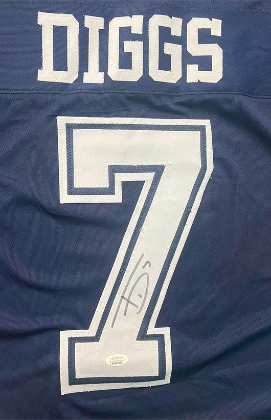 Trevon Diggs Signed Navy Pro Edition Football Jersey (JSA)