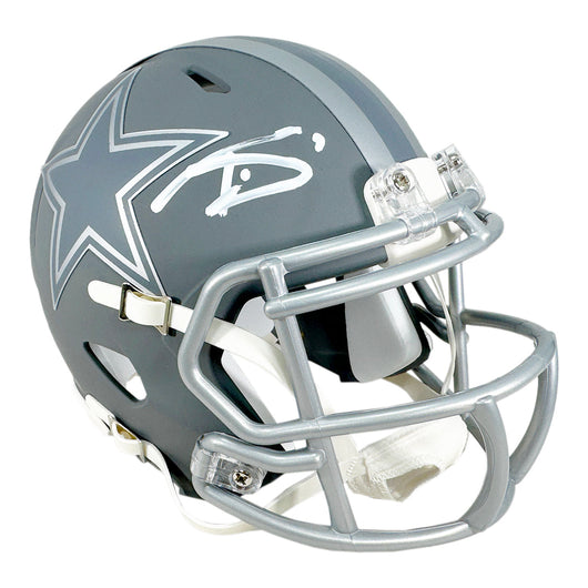 Trevon Diggs Signed Dallas Cowboys Slate Alternate Speed Mini Football Helmet (Beckett)