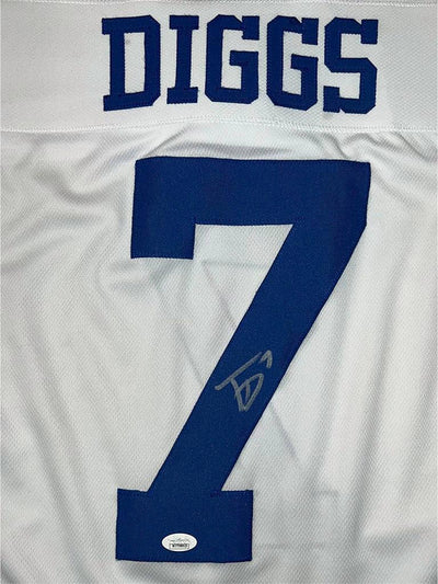 Trevon Diggs Signed Dallas White Football Jersey (JSA)