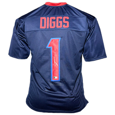 Stefon Diggs Signed Houston Color Rush Football Jersey (Beckett)