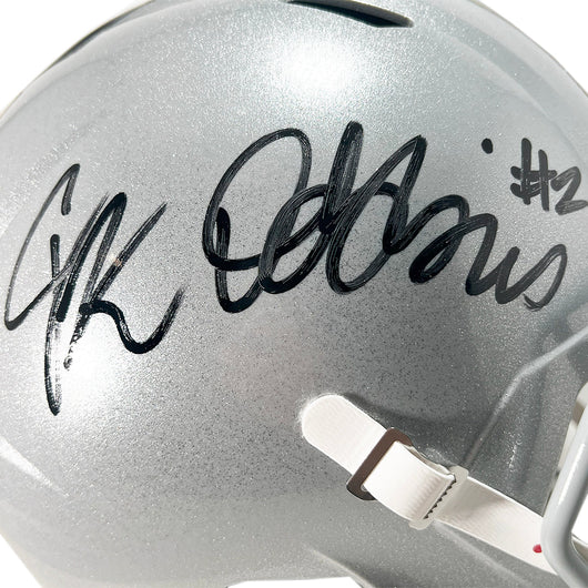 J.K. Dobbins Signed Ohio State Buckeyes Speed Full-Size Replica Football Helmet (JSA)