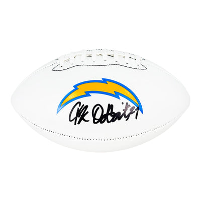 J.K. Dobbins Signed Los Angeles Chargers Official NFL Team Logo Football (Beckett)