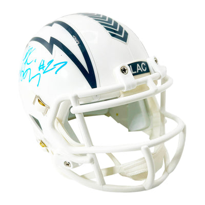 J.K. Dobbins Signed Los Angeles Chargers Salute to Service 2024 Mini Football Helmet (JSA)