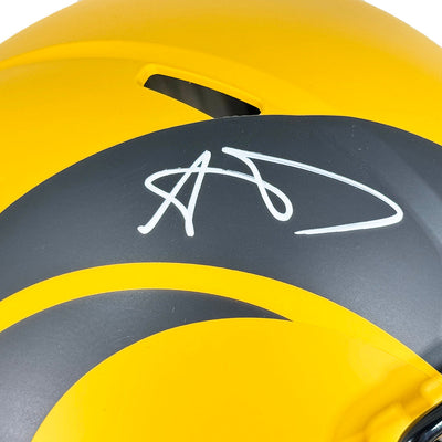 Aaron Donald Signed Los Angeles Rams Rave Full-Size Replica Football Helmet (Beckett)