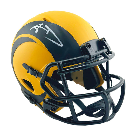 Aaron Donald Signed Los Angeles Rams Rave Mini Football Helmet (Beckett)