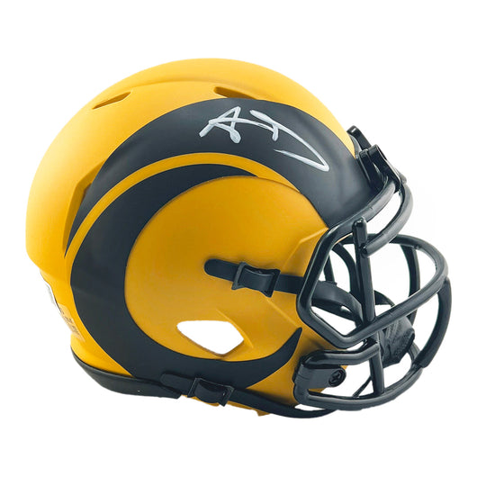 Aaron Donald Signed Los Angeles Rams Rave Mini Football Helmet (Beckett)