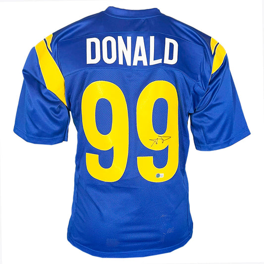 Aaron Donald Signed Los Angeles Royal Blue Football Jersey (Beckett)