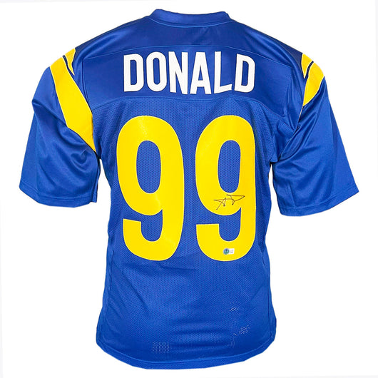 Aaron Donald Signed Los Angeles Royal Blue Football Jersey (Beckett)