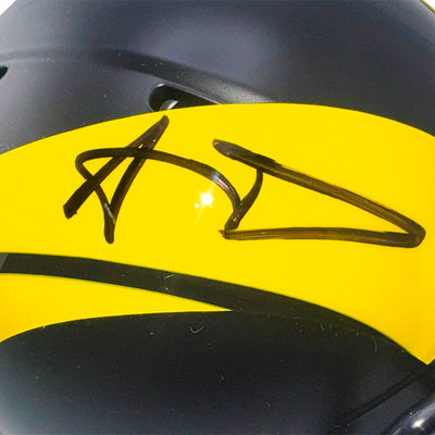 Aaron Donald Signed Los Angeles Rams Rivalries Speed Mini Football Helmet (Beckett)