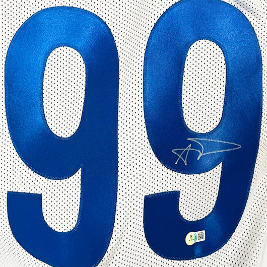 Aaron Donald Signed Los Angeles White Football Jersey (Beckett)