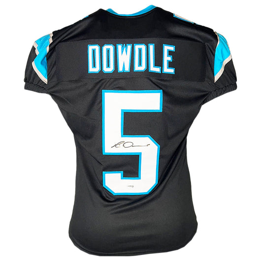 Rico Dowdle Signed Carolina Black Game Style Football Jersey (JSA)
